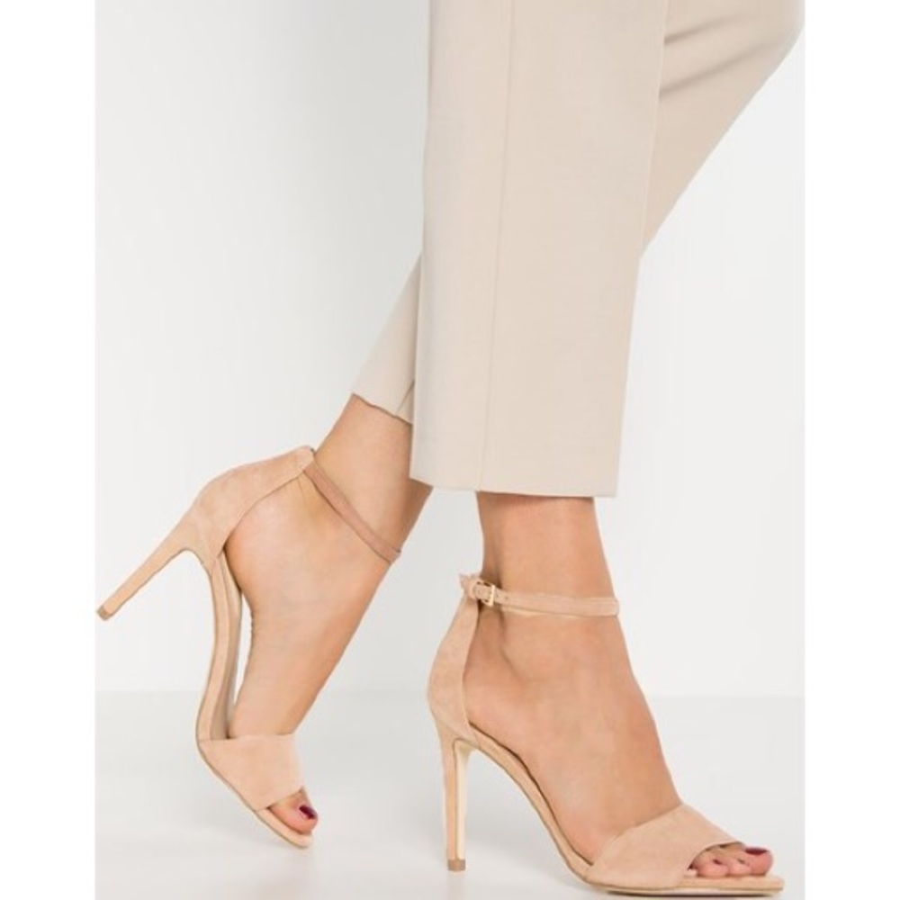 Aldo Fiolla Ankle Strap Suede Heels